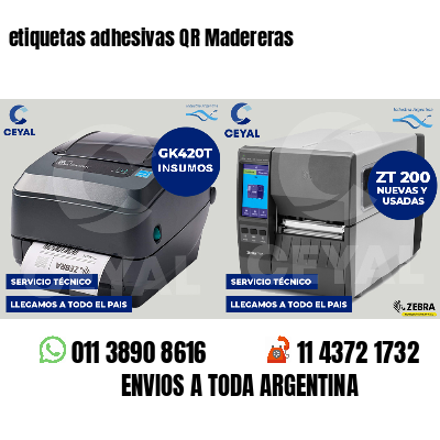 etiquetas adhesivas QR Madereras