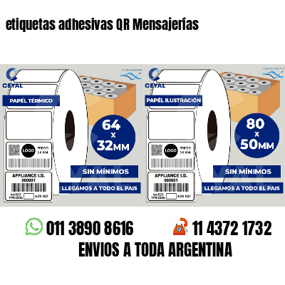 etiquetas adhesivas QR Mensajerías