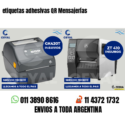 etiquetas adhesivas QR Mensajerías