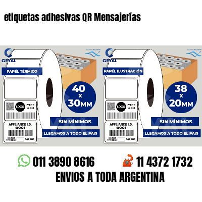etiquetas adhesivas QR Mensajerías