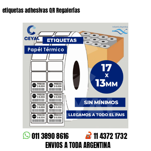 etiquetas adhesivas QR Regalerías