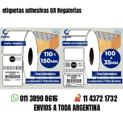 etiquetas adhesivas QR Regalerías