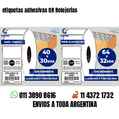 etiquetas adhesivas QR Relojerías