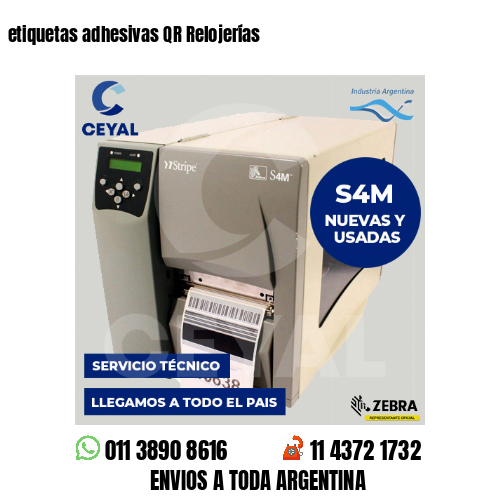 etiquetas adhesivas QR Relojerías