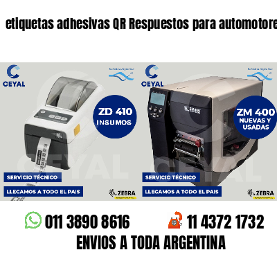 etiquetas adhesivas QR Respuestos para automotores