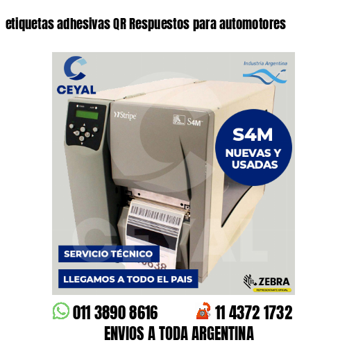 etiquetas adhesivas QR Respuestos para automotores