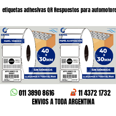 etiquetas adhesivas QR Respuestos para automotores