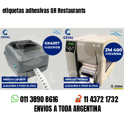 etiquetas adhesivas QR Restaurants