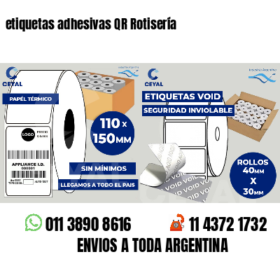 etiquetas adhesivas QR Rotisería