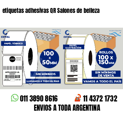 etiquetas adhesivas QR Salones de belleza