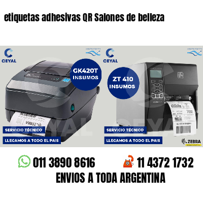 etiquetas adhesivas QR Salones de belleza