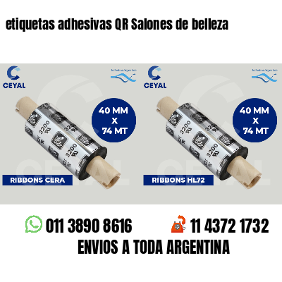 etiquetas adhesivas QR Salones de belleza