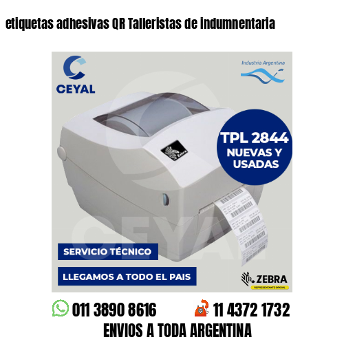etiquetas adhesivas QR Talleristas de indumnentaria
