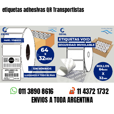 etiquetas adhesivas QR Transportistas