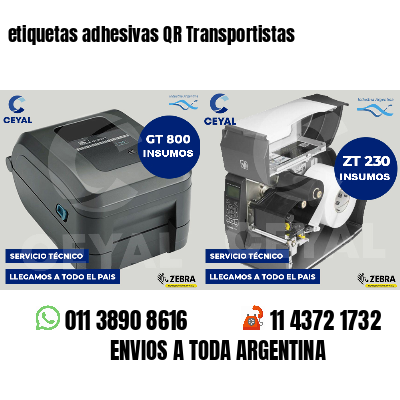 etiquetas adhesivas QR Transportistas