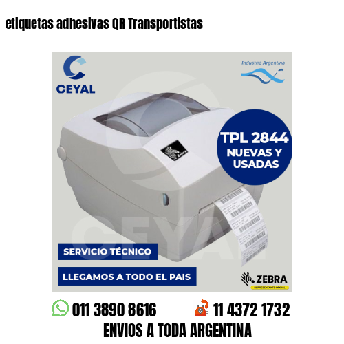 etiquetas adhesivas QR Transportistas