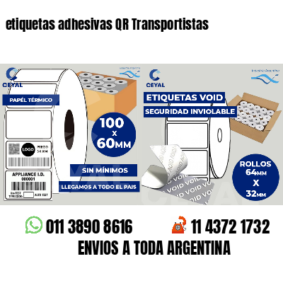 etiquetas adhesivas QR Transportistas