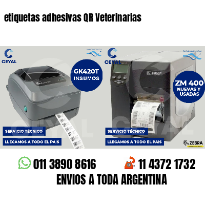 etiquetas adhesivas QR Veterinarias