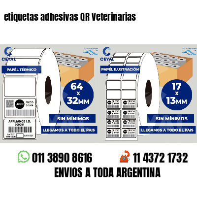 etiquetas adhesivas QR Veterinarias
