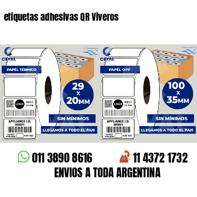 etiquetas adhesivas QR Viveros