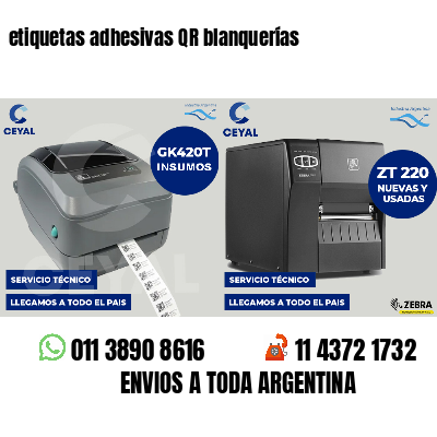 etiquetas adhesivas QR blanquerías