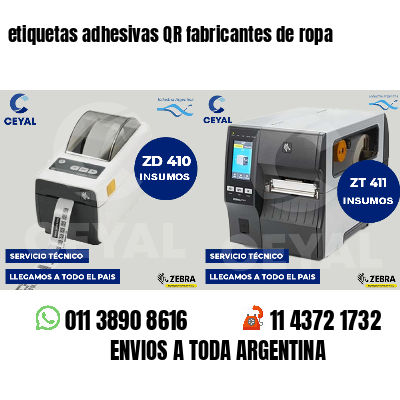 etiquetas adhesivas QR fabricantes de ropa