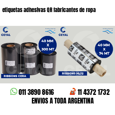 etiquetas adhesivas QR fabricantes de ropa