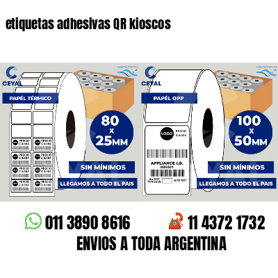 etiquetas adhesivas QR kioscos