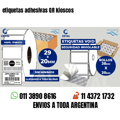 etiquetas adhesivas QR kioscos
