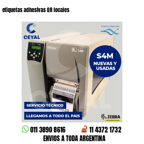 etiquetas adhesivas QR locales