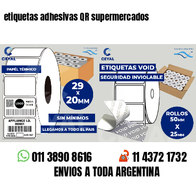 etiquetas adhesivas QR supermercados