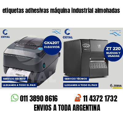 etiquetas adhesivas máquina industrial almohadas