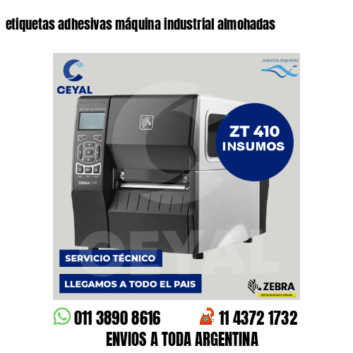 etiquetas adhesivas máquina industrial almohadas
