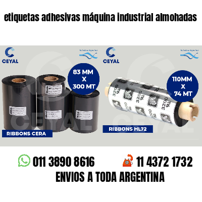 etiquetas adhesivas máquina industrial almohadas