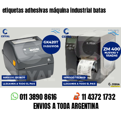 etiquetas adhesivas máquina industrial batas