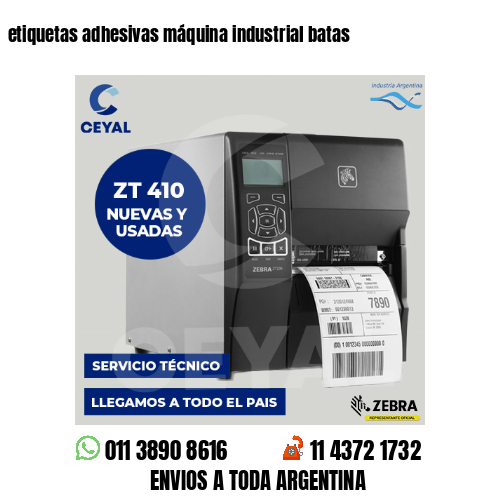 etiquetas adhesivas máquina industrial batas