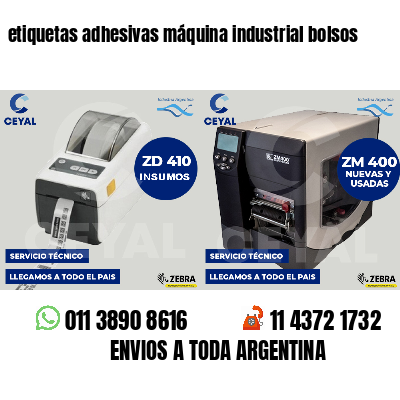 etiquetas adhesivas máquina industrial bolsos