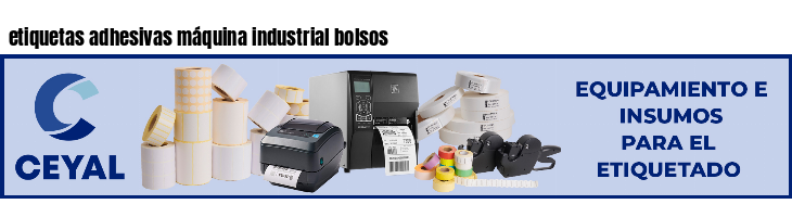etiquetas adhesivas máquina industrial bolsos