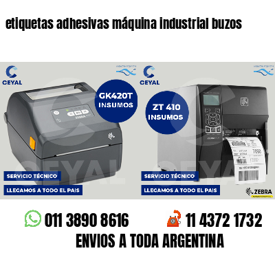 etiquetas adhesivas máquina industrial buzos