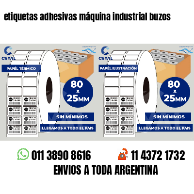 etiquetas adhesivas máquina industrial buzos