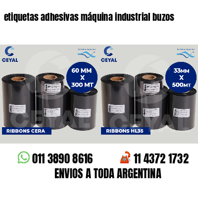 etiquetas adhesivas máquina industrial buzos
