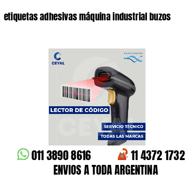 etiquetas adhesivas máquina industrial buzos