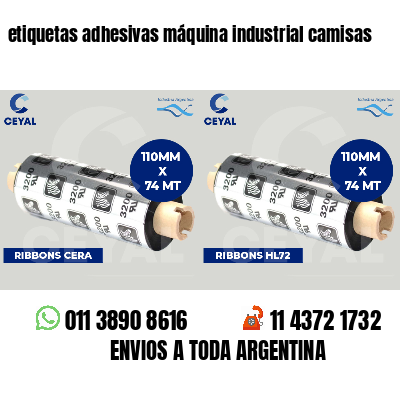 etiquetas adhesivas máquina industrial camisas