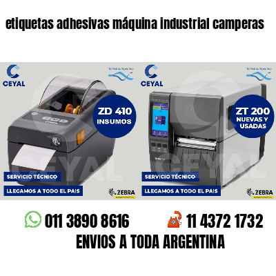 etiquetas adhesivas máquina industrial camperas
