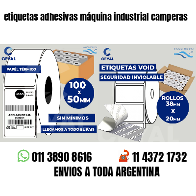 etiquetas adhesivas máquina industrial camperas