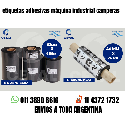 etiquetas adhesivas máquina industrial camperas