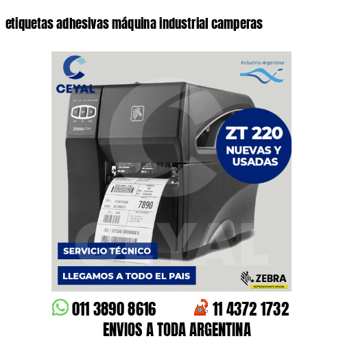 etiquetas adhesivas máquina industrial camperas