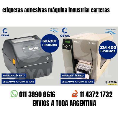 etiquetas adhesivas máquina industrial carteras