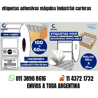 etiquetas adhesivas máquina industrial carteras