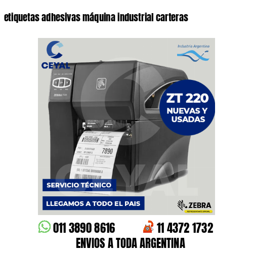 etiquetas adhesivas máquina industrial carteras